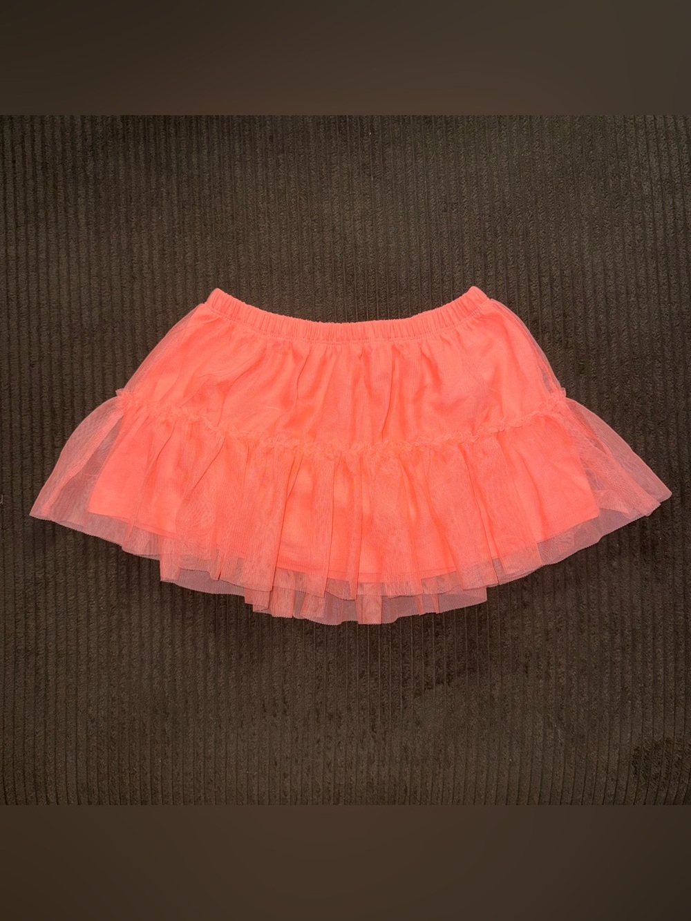 NWT Toddler Circo Neon Coral Tiered Tulle Mini Skirt